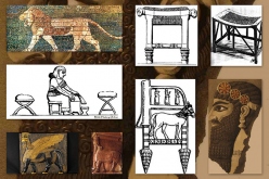 mezopotámia, stílus, asztalos, bútor, bútorok, asztalosbútor